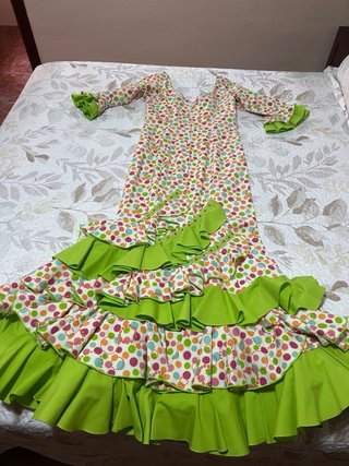 Vestido Flamenca Lunares Colores Talla Única