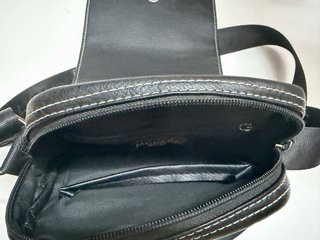 Borsa a tracolla Jaguar nera da uomo