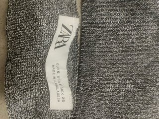 Top Zara Espalda Descubierta Gris