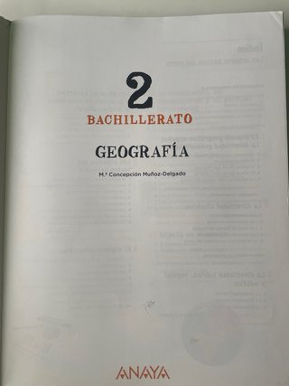 Geografía 2o Bachillerato