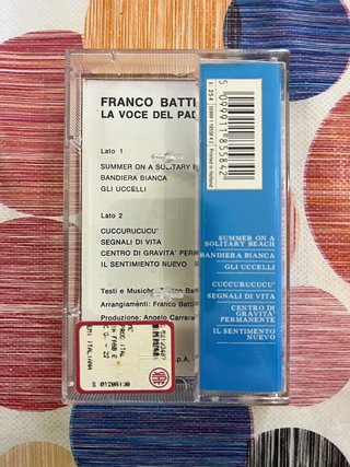 Custodia originale cassetta Franco Battiato 1981