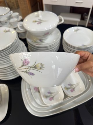 Vajilla Bidasoa Porcelana Flores