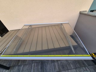 Pensilina in policarbonato trasparente