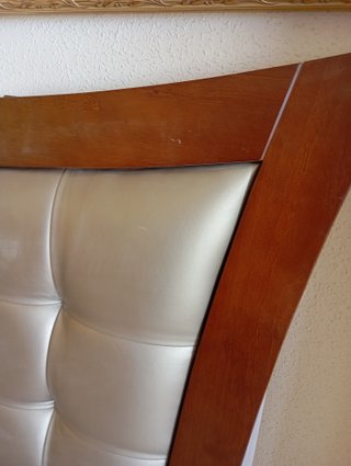 Cabecero de matrimonio 150cm madera y polipiel