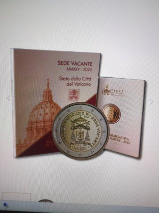 2 Euros Vaticano 2025 Sede Vacante