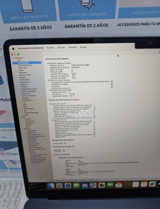 MacBook Air 15" 2025 8/256GB Negro M3 Semi Nuevo