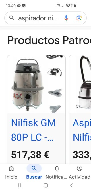 Aspirador Nilfisk GS80 semiindustrial