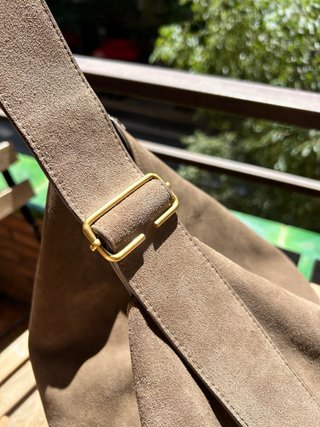 Bolso Zara Marrón Ante