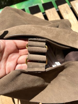 Bolso Zara Marrón Ante