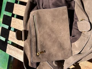 Bolso Zara Marrón Ante