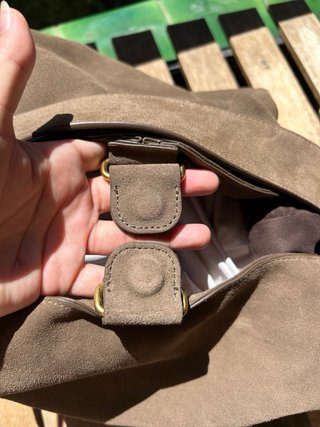 Bolso Zara Marrón Ante