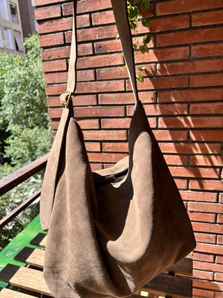 Bolso Zara Marrón Ante
