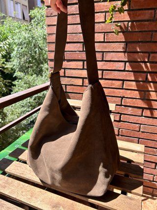 Bolso Zara Marrón Ante