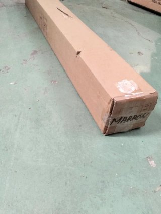 Parasol de aluminio imitación madera con toldo 3m