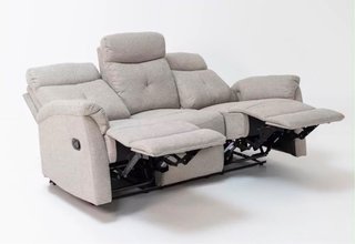 Sofá relax 3 plazas tela beige