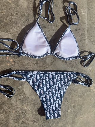 Bikini Dior blu e bianco