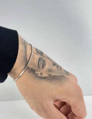 Pulsera Bley Acero Cordón Vintage Plata