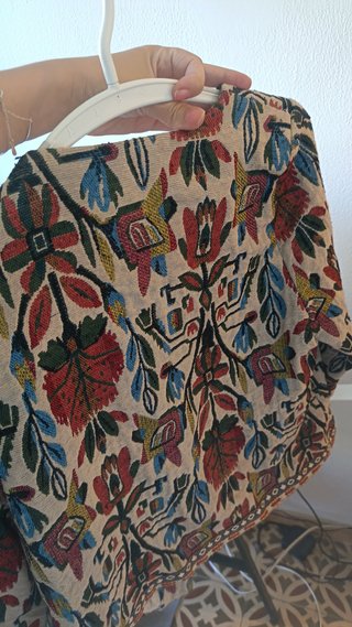 Chaqueta blazer estampada multicolor
