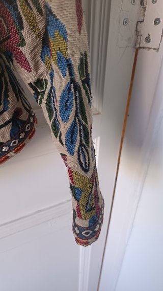 Chaqueta blazer estampada multicolor