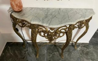 Consola Bronce y Mármol