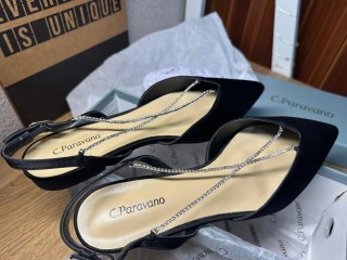 Bailarinas C. Paravano Negras con Brillantes