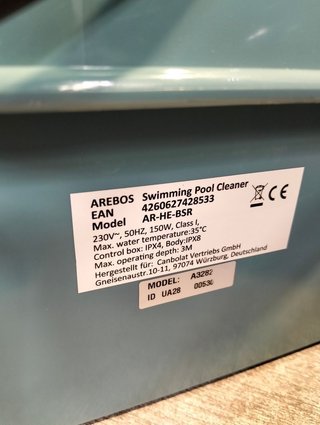 Robot Limpiafondos AREBOS Piscina Automático