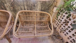 Conjunto Sillas y sofas  Terraza Bambú Vintage.