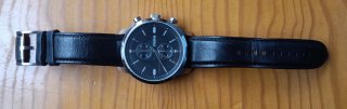 Reloj Fossil Townsman Hombre Negro/Plata