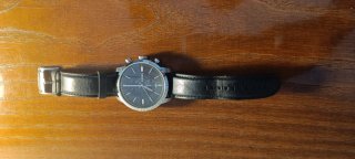 Reloj Fossil Townsman Hombre Negro/Plata