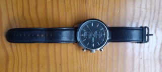 Reloj Fossil Townsman Hombre Negro/Plata