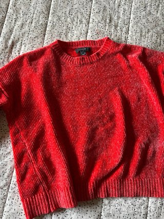 Jersey chenilla rojo Primark Talla S
