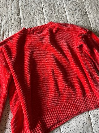 Jersey chenilla rojo Primark Talla S
