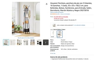 PERCHERO DE PIE INDUSTRIAL CON ESTANTES Y CESTA