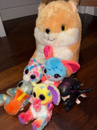 Lote Peluches Ojos Purpurina