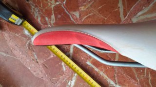 Sillín Fizik Aliante delta mg rail rojo blanco