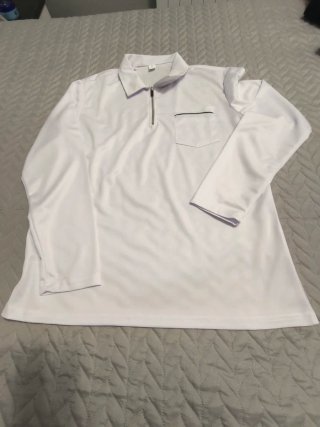 Camiseta Polo Blanca Hombre Cremallera