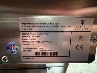 Freidora Eléctrica Royal Catering 23L