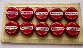 Lote 10 chapas Cruzcampo colección