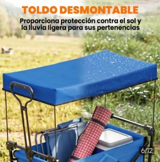 Carro Plegable Con Toldo Desmontable NUEVO