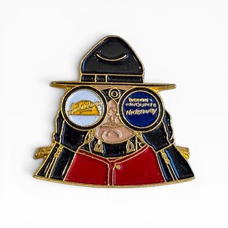 Pin esmaltado de polícia com binóculos