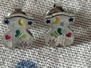 Pendientes Oso Tous Negro Multicolor