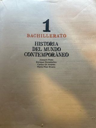 Historia del Mundo Contemporáneo 1 Bachillerato