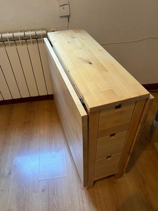 Mesa IKEA NORDEN alas abatibles y 6 cajones