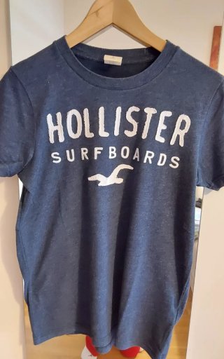 2 Camisetas Hollister Azul y Blanca