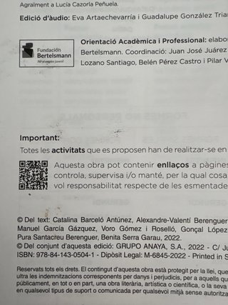Llengua catalana i literatura, 1 ESO, Operació ...