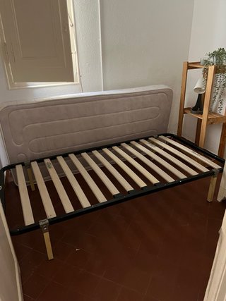Cama individual con somier y colchón