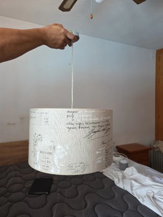 Lámpara de mesa diseño tela