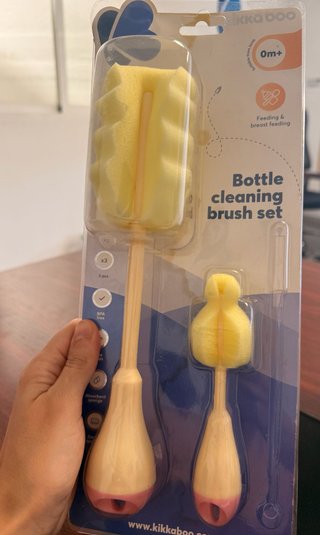 Cepillo Biberón Set 2uds Rosa