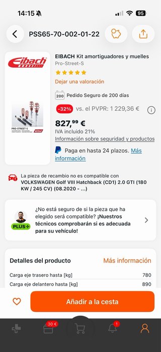 Amortiguadores Eibach Pro-Street S