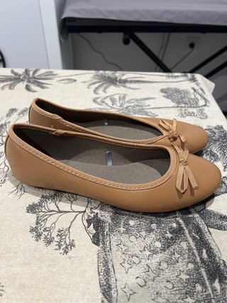 Manoletinas marrones café talla 38